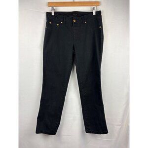 Iman Womens Black Straight-Leg Jeans S
